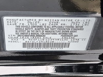 2025 Nissan Versa 1.6 SV
