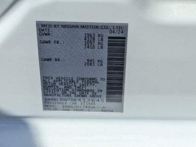 2024 Nissan Altima 2.5 SV